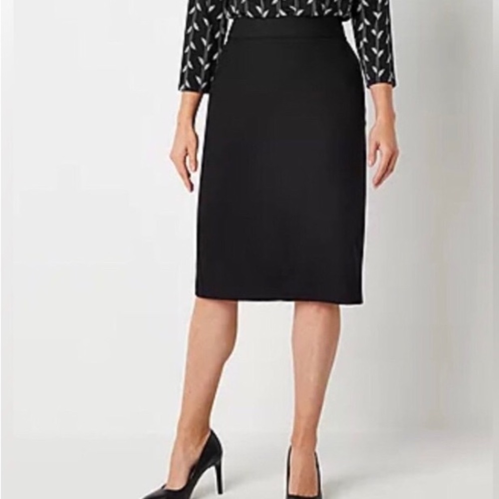 NWT Ann Taylor Loft Elegant Black Straight Pencil Skirt 6